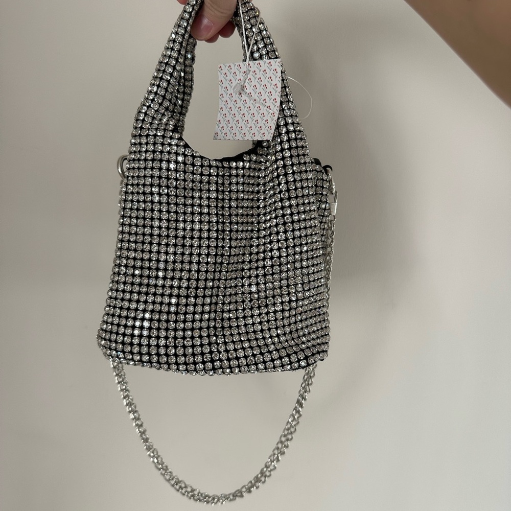 Silver Rhinestone Handbag - Picture 3 of 5